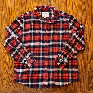 American Eagle Men’s flannel size XL, red white and blue